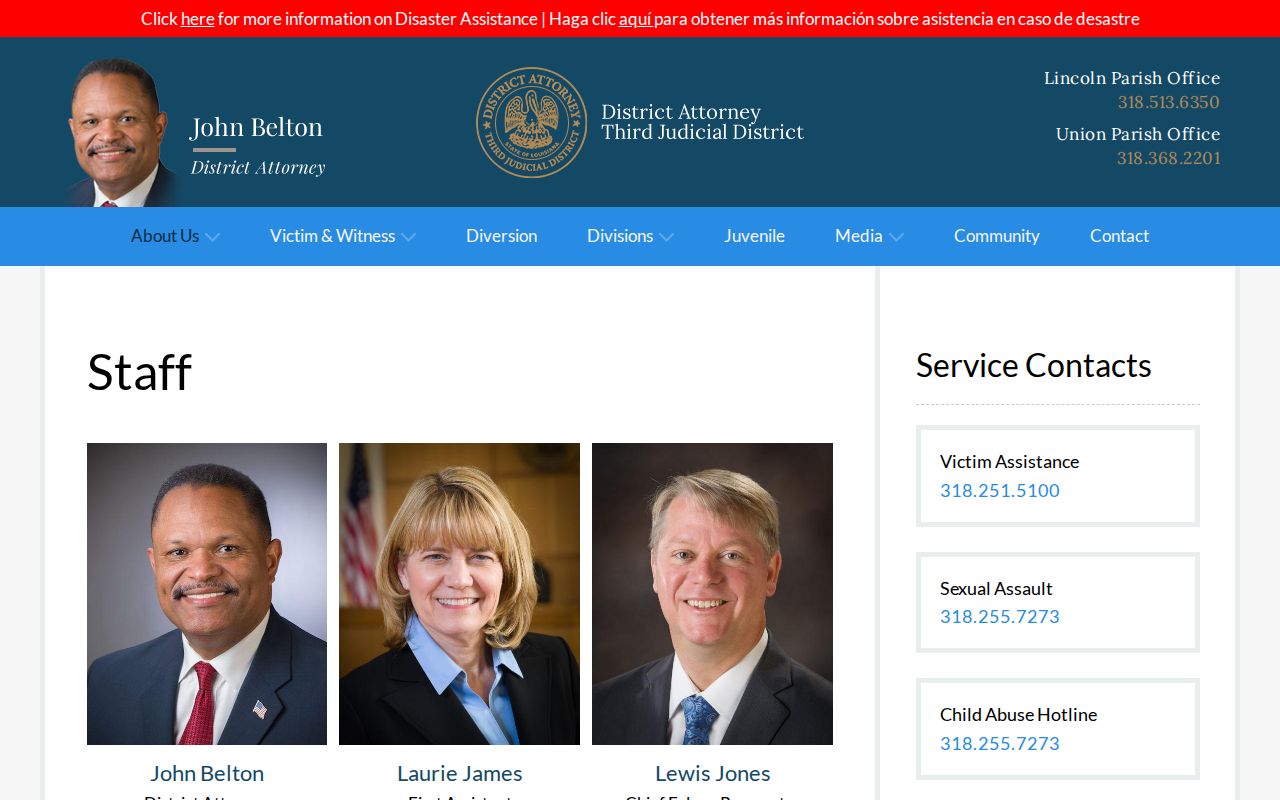 Farmerville criminal record District Attorney divisions source