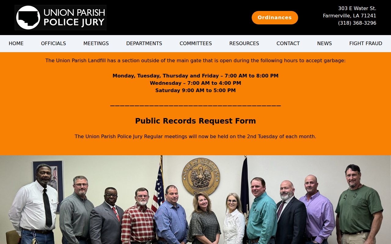 Union Parish sex offender lookup local government source