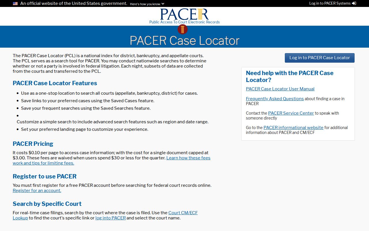 Union Parish Marion federal criminal case locator